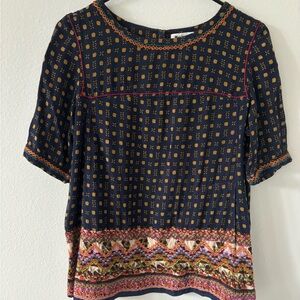 Anthropologie Holding Horses Embroidered Blouse